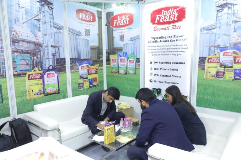 Indiafeast Millers at Indus Food 2025, India Expo Centre, Greater Noida – basmati rice exporter from India meeting importers