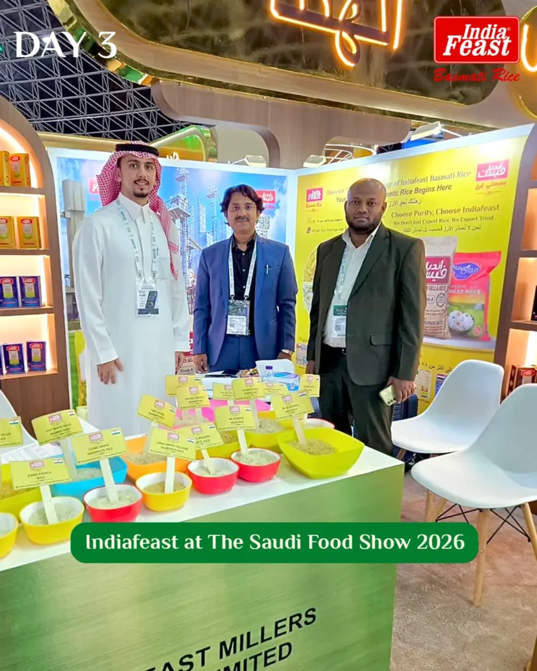 Indiafeast Millers at Saudi Food Show 2026, Riyadh, Saudi Arabia – basmati rice exporter from India